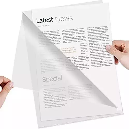 GENERIC 150 Micron Clear Plastic L Folder File A4 Size (Pack of 192)