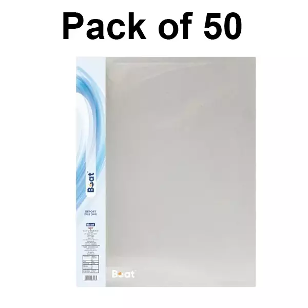 Boat by Ban Report File Clear A4, FG000580 (Pack of 50)