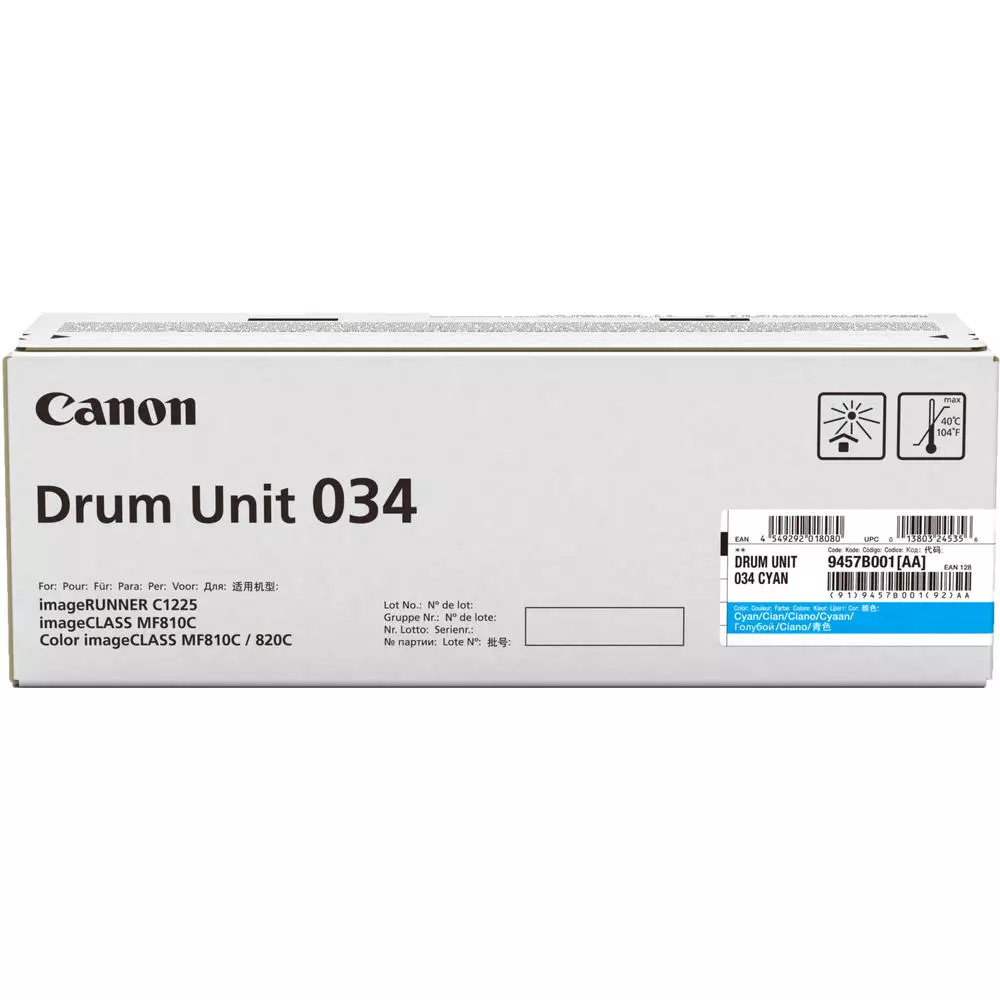 Canon Toner Cartridge Cyan DRUM UNIT 034 C