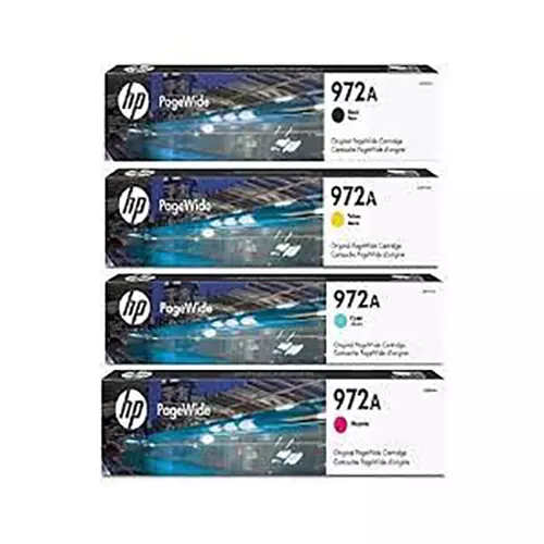 HP  972A Pagewide Ink Cartridges - Black, Cyan, Magenta, Yellow