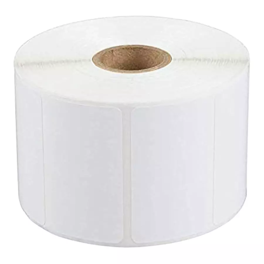 SKY GLOBAL 2 UP Chromo Label Box 45x57 mm 1000 Label White (Pack of 48 Roll)