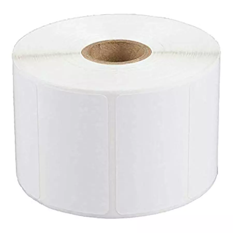 LABELKART 100 GSM Polyester Label Roll 100x100mm 500 g White