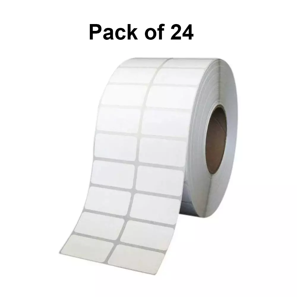 SKY GLOBAL 2 UP Chromo Label Box 50x50 mm 2000 Label White (Pack of 24 Roll)