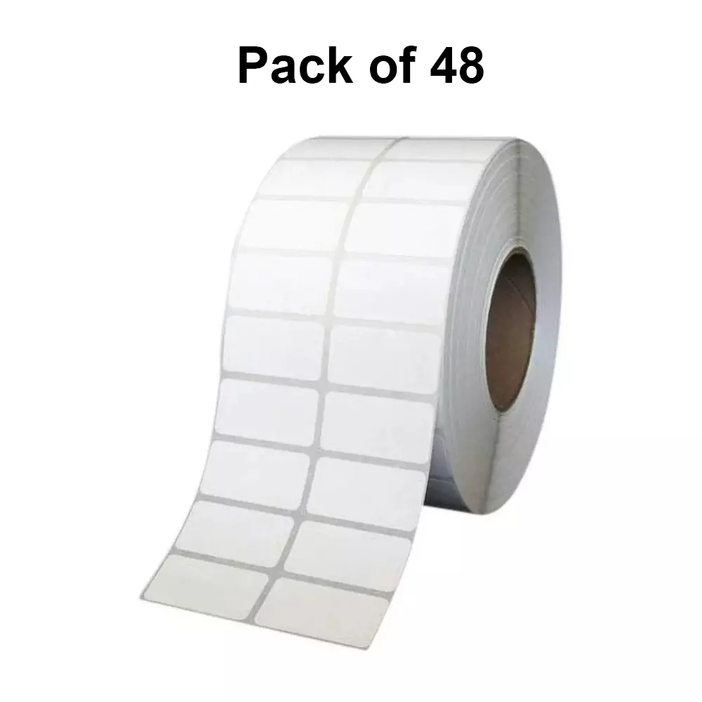 SKY GLOBAL 2 UP Chromo Label Box 45x75 mm 700 Label White (Pack of 48 Roll)