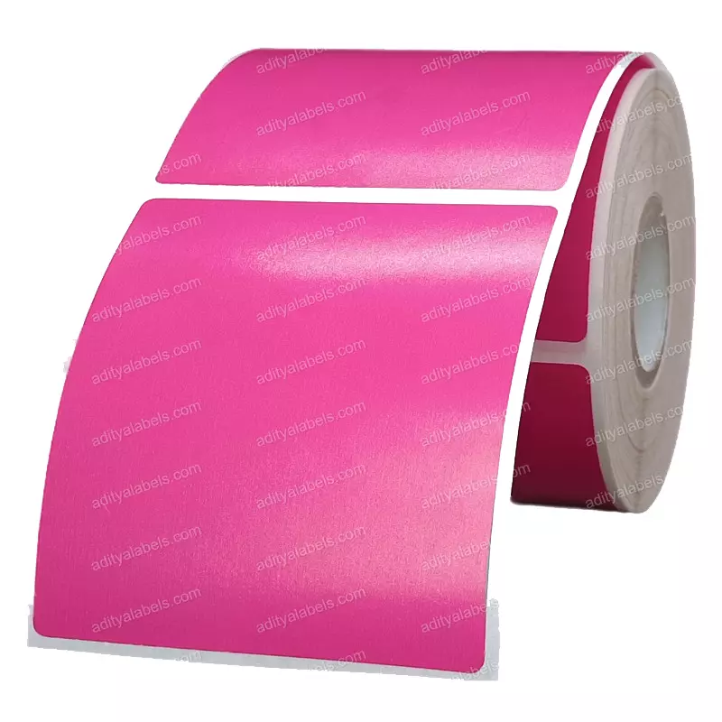 Tudko 62x70 mm 80 GSM 1 UP Self Adhesive Paper Label Pink (Pack of 2 Pcs)