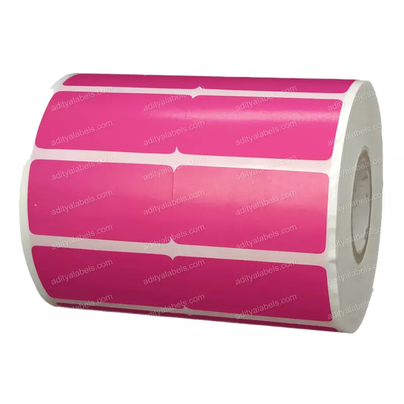 Tudko 40x20 mm 80 GSM 2 UP Self Adhesive Paper Label Pink