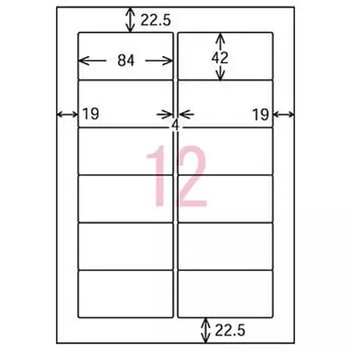 Kokuyo A4 0.12 mm Inkjet Labels for Color Inkjet Printer, KJ-2762N (Pack of 100 Sheets)