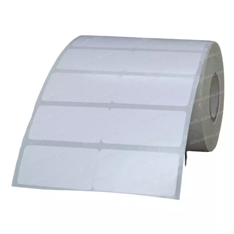 Tudko 40x20 mm 80 GSM 2 UP Self Adhesive Paper Label White (Pack of 2 Pcs)