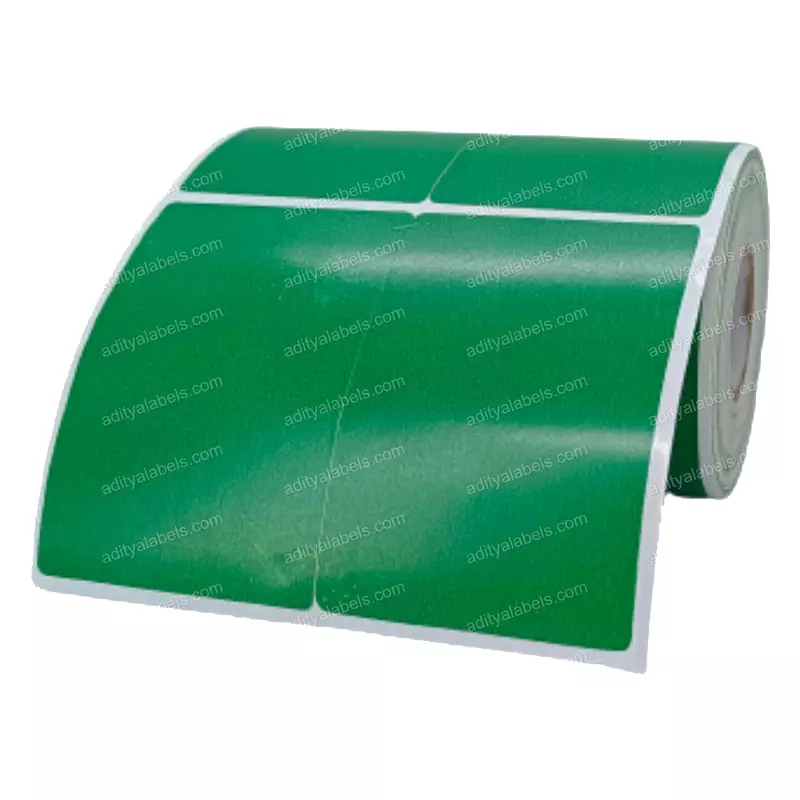 Tudko 50x75 mm 80 GSM 2 UP Self Adhesive Paper Label Green