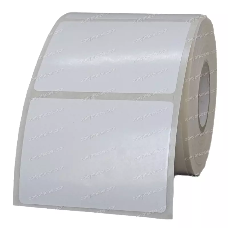 Tudko 55x40 mm 80 GSM 1 UP Self Adhesive Paper Label White (Pack of 2 Pcs)