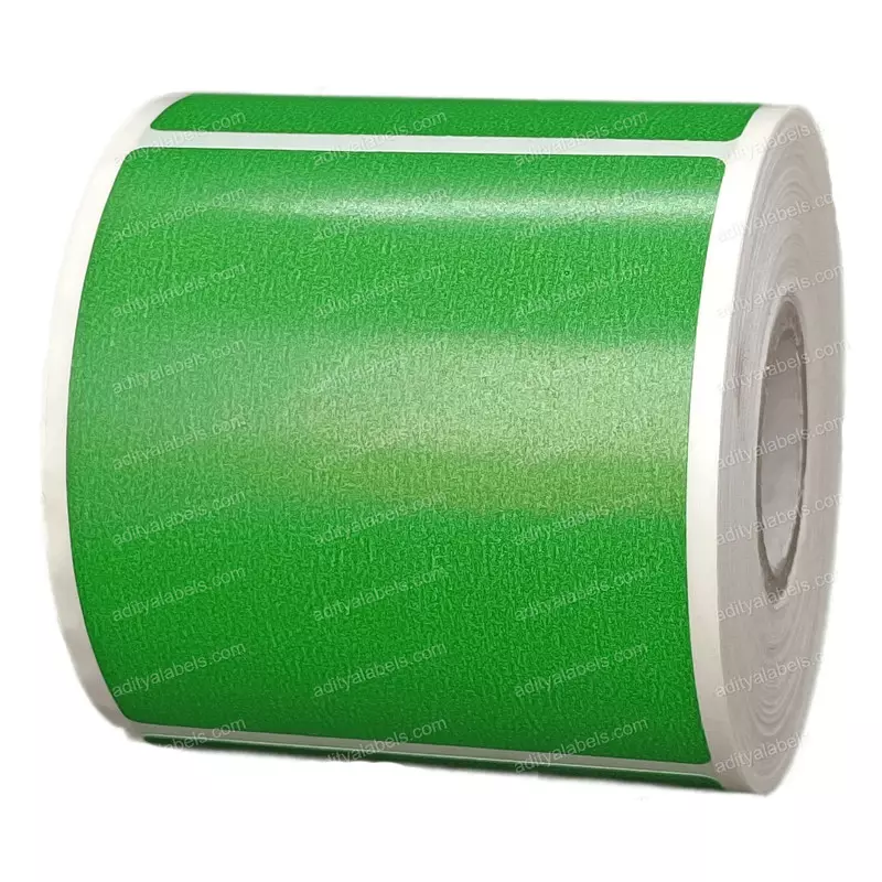 Tudko 62x70 mm 80 GSM 1 UP Self Adhesive Paper Label Green (Pack of 2 Pcs)
