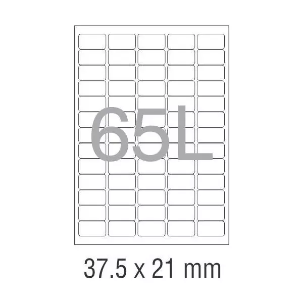 NOVAJET Multipurpose Labels 100 Sheets (65 Labels Per A4 Sheet) for Inkjet/Laser Printer