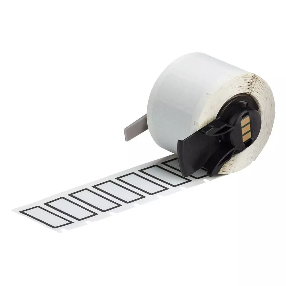 BRADY LABEL, THERMAL TRANSFER PRINTABLE, GRAY, M6-24-428-BK