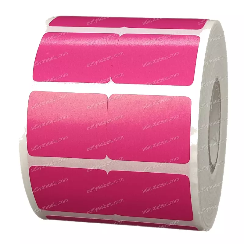 Tudko 25x20 mm 80 GSM 2 UP Self Adhesive Paper Label Pink