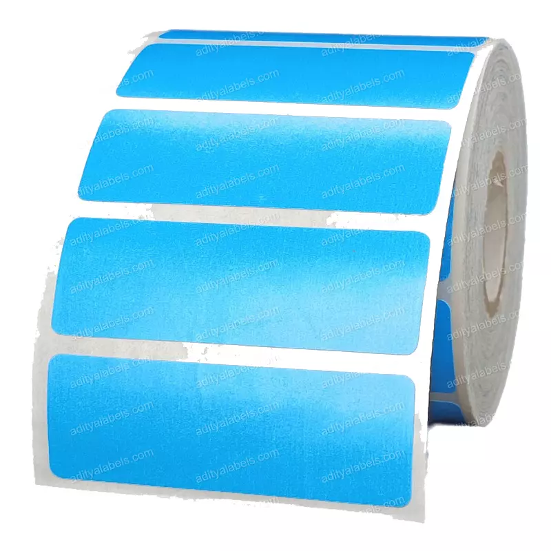 Tudko 60x20 mm 80 GSM 1 UP Self Adhesive Paper Label Blue (Pack of 2 Pcs)
