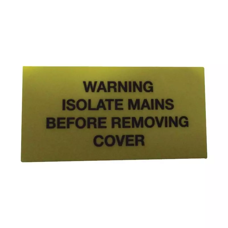 MULTICOMP PRO Pre Printed Label Black on Yellow Vinyl, MP009756 (Pack of 50)