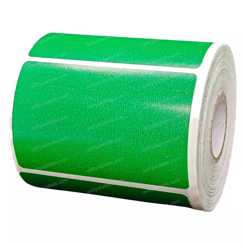Tudko 75x50 mm 80 GSM 1 UP Self Adhesive Paper Label Green (Pack of 2 Pcs)