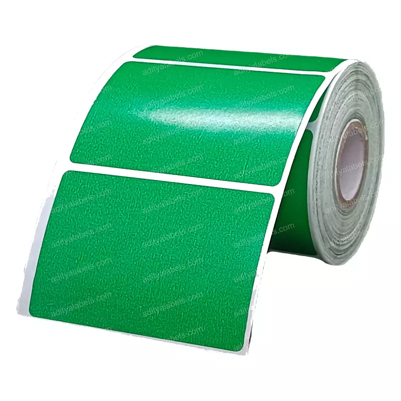 Tudko 75x50 mm 80 GSM 1 UP Self Adhesive Paper Label Green (Pack of 2 Pcs)