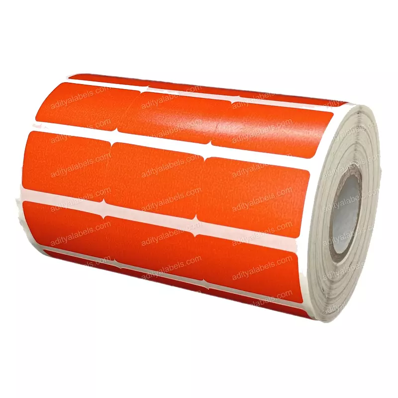 Tudko 33x20 mm 80 GSM 3 UP Self Adhesive Paper Label Orange