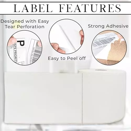 GENERIC Barcode Sticker Roll 3 x 5 inch 400 Label Per Roll (Pack of 10)