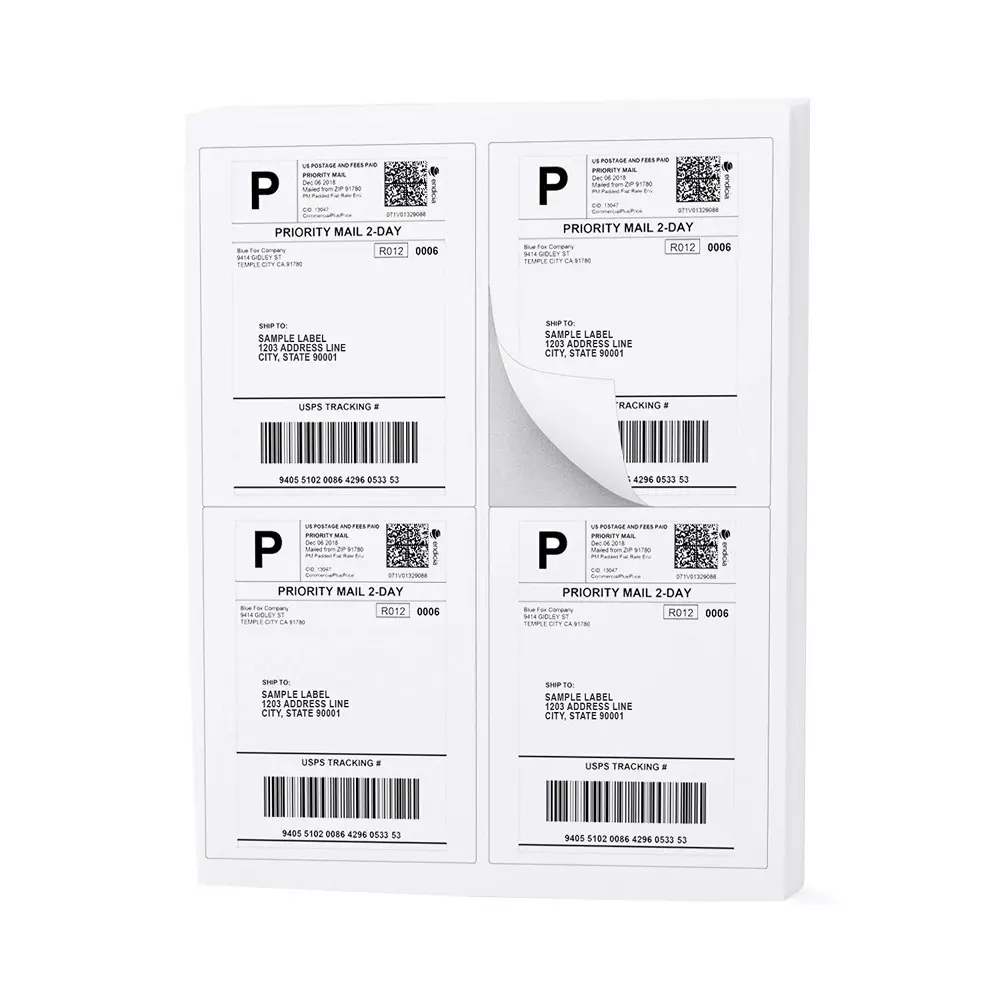 MM WILL CARE Sticker Paper Label A4 Size 100x145 mm (Pack of 50 Sheets)