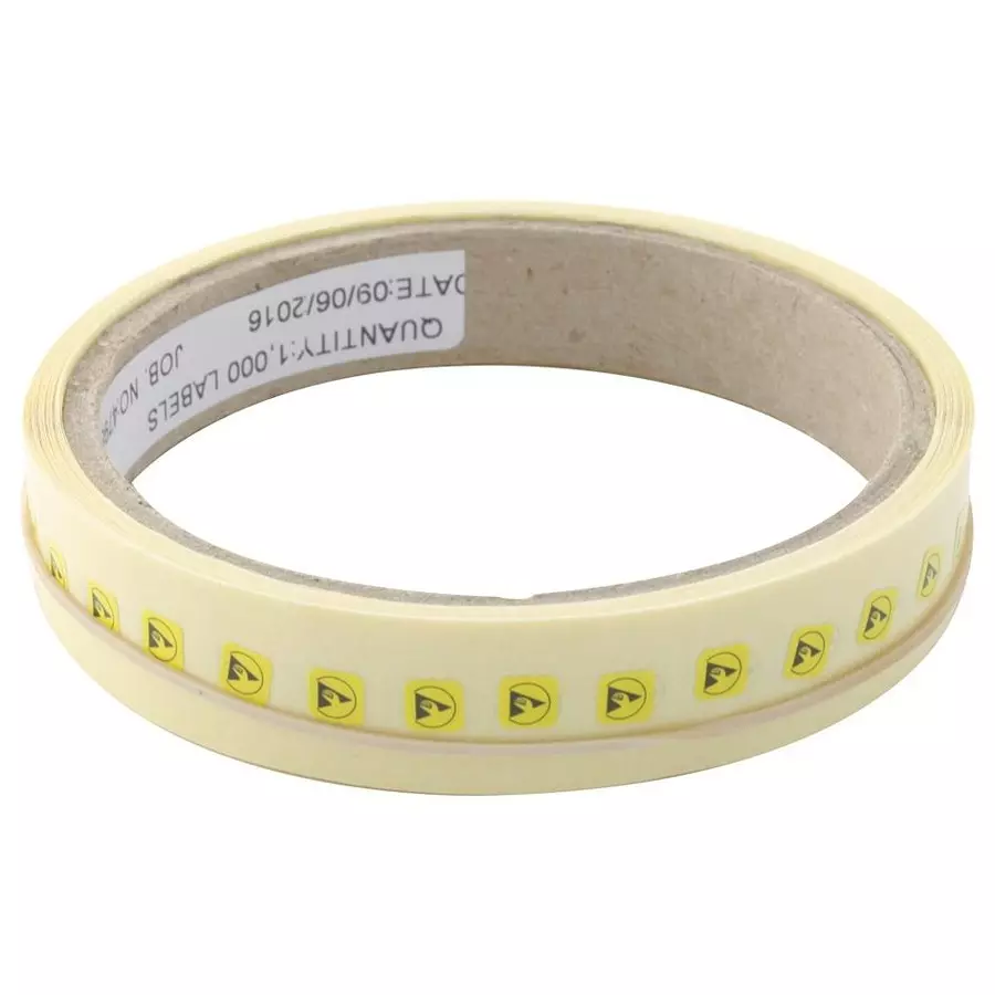 MULTICOMP PRO Pre Printed Label "ESD Caution" Legend Black on Yellow Plastic, 055-0004