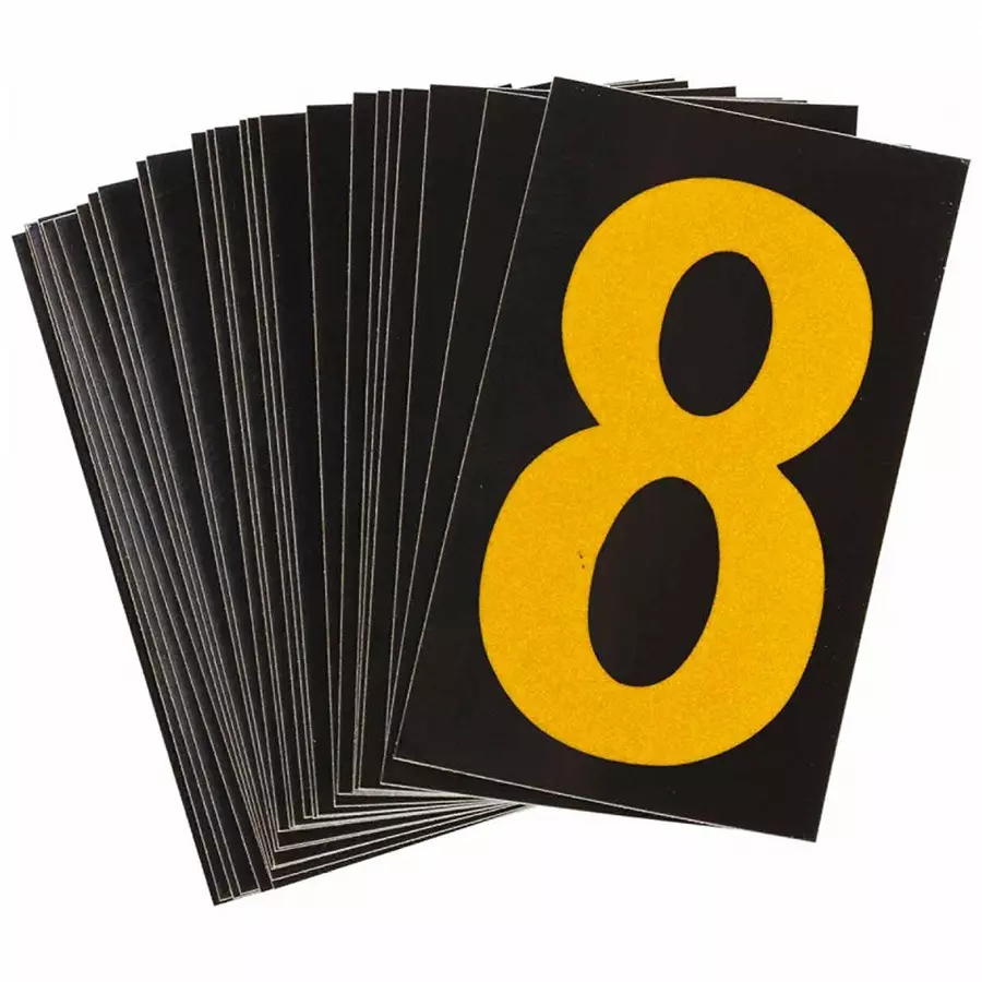 BRADY Engineer-Grade Archivo Narrow Number Label 8 Character included, 14V773 (Pack of 25)