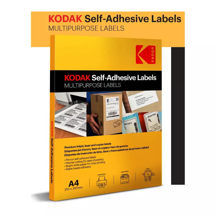 Kodak Self Adhesive Label A4 100 Sheets