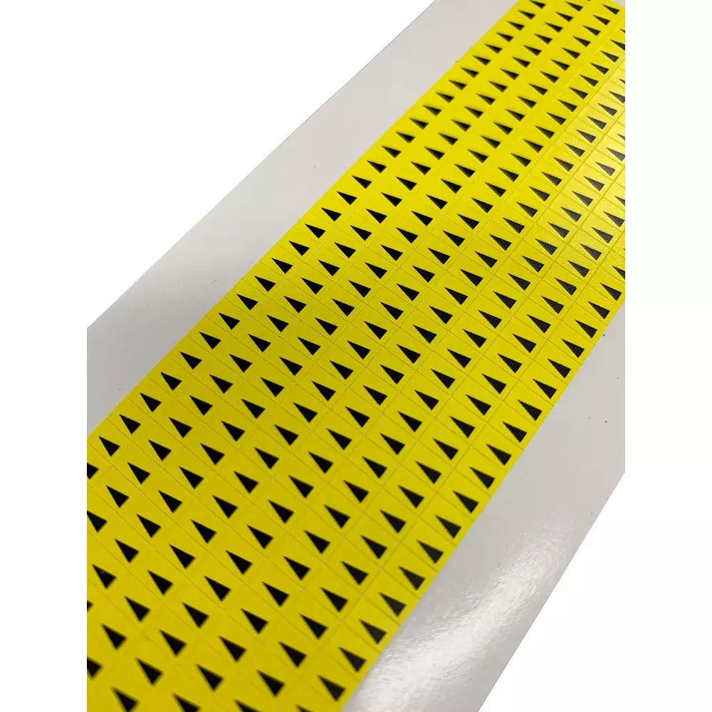 MULTICOMP PRO Pre Printed Label "Board Inspection Arrow" Legend Black on Yellow Nylon Cloth, MP003345 (Pack of 5760)