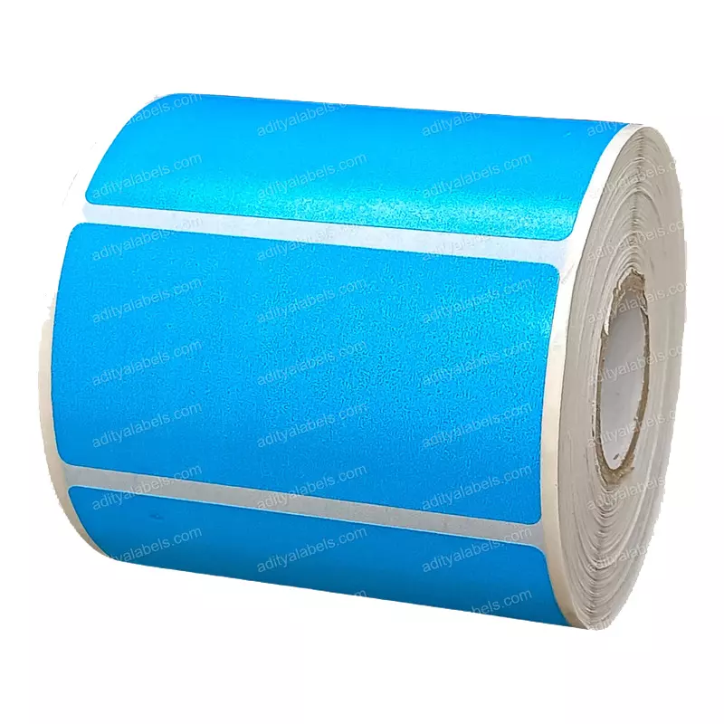 Tudko 70x35 mm 80 GSM 1 UP Self Adhesive Paper Label Blue (Pack of 2 Pcs)