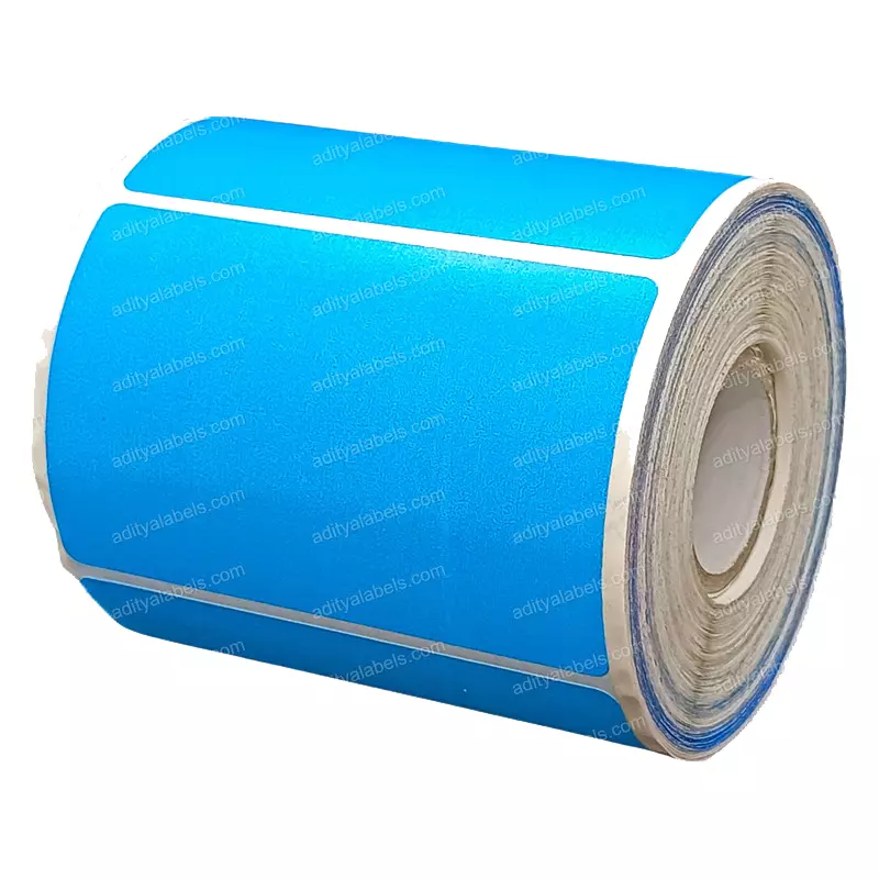 Tudko 75x50 mm 80 GSM 1 UP Self Adhesive Paper Label Blue (Pack of 2 Pcs)