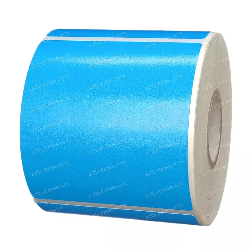 Tudko 62x70 mm 80 GSM 1 UP Self Adhesive Paper Label Blue (Pack of 2 Pcs)