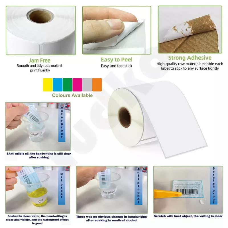 Tudko 62x70 mm 80 GSM 1 UP Self Adhesive Paper Label Orange (Pack of 2 Pcs)