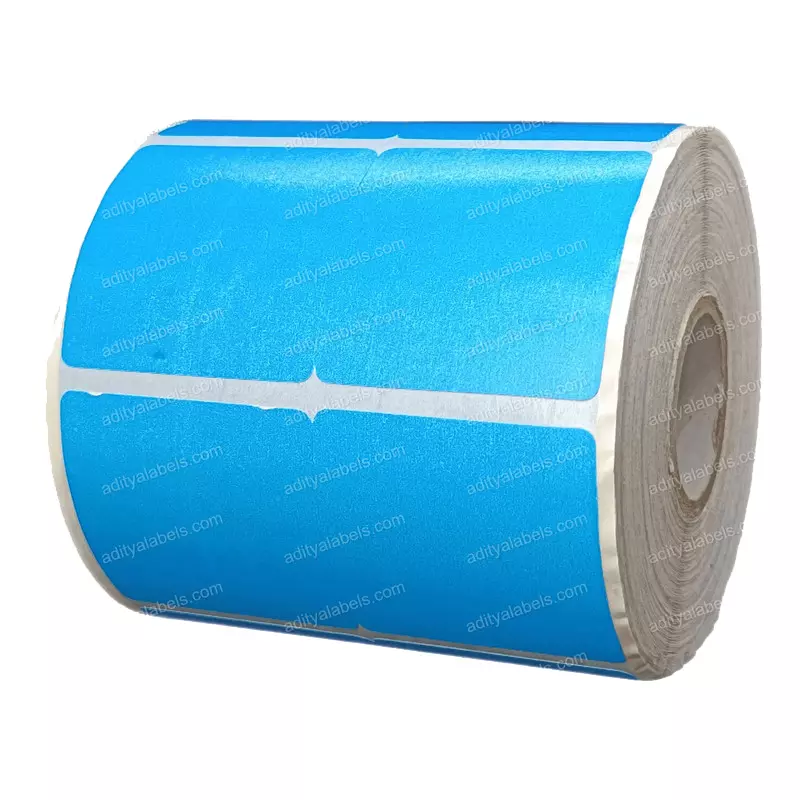 Tudko 38x38 mm 80 GSM 2 UP Self Adhesive Paper Label Blue (Pack of 2 Pcs)