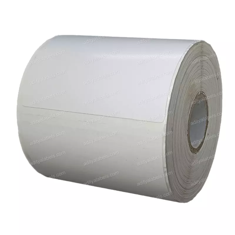Tudko 75x125 mm 80 GSM 1 UP Self Adhesive Paper Label White (Pack of 2 Pcs)