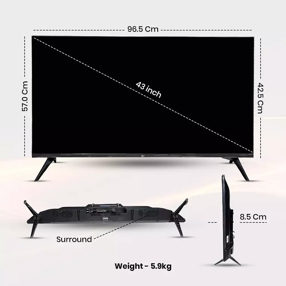 ATUL Smart LED TV 109.22 cm (43 inch) Full HD 60 Hz Display HDR Android 9.0 20 W, LED- AU43SV