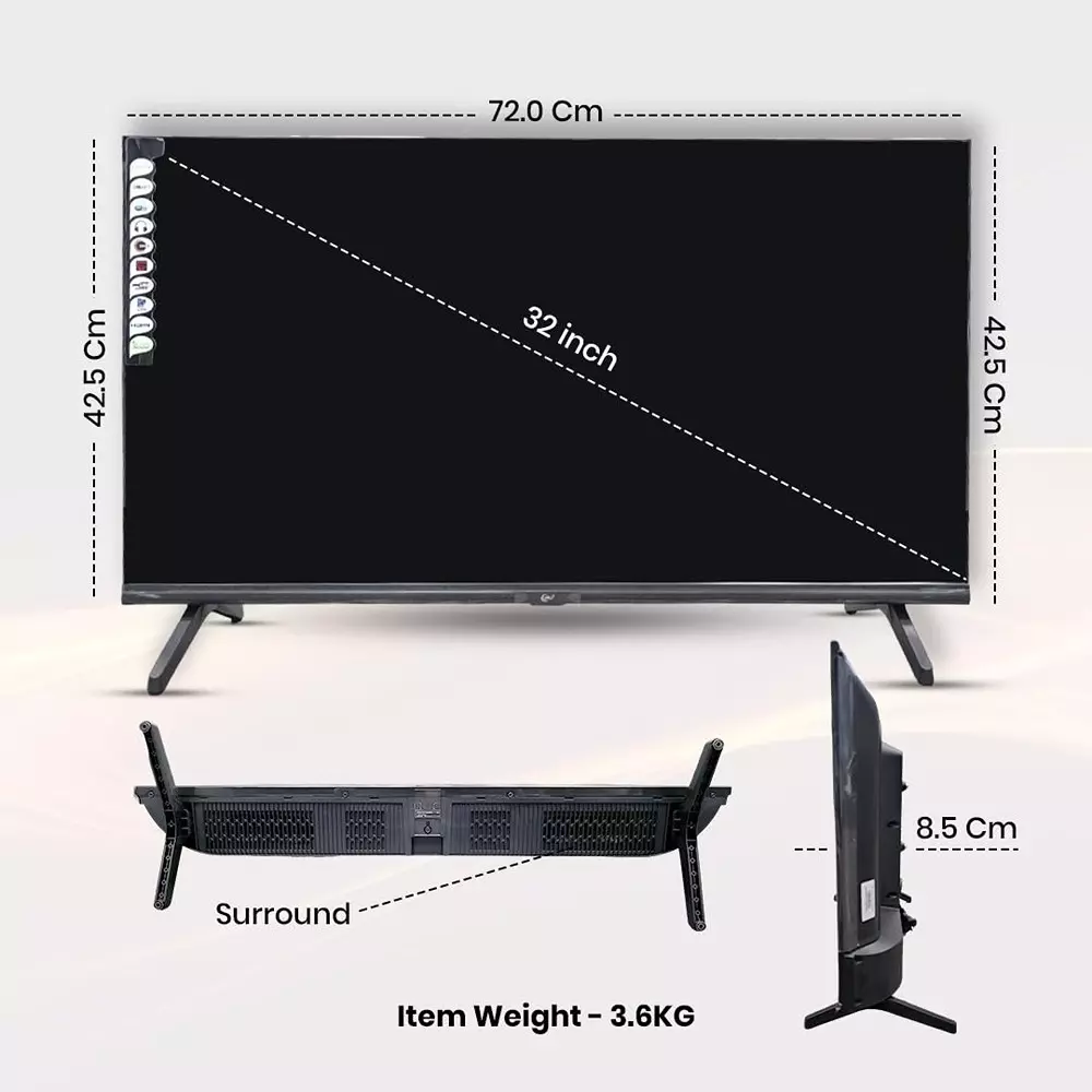 ATUL Smart LED TV 81.28 cm (32 inch) Full HD 60 Hz Display HDR Android 9.0 20 W, LED- AU32SBT