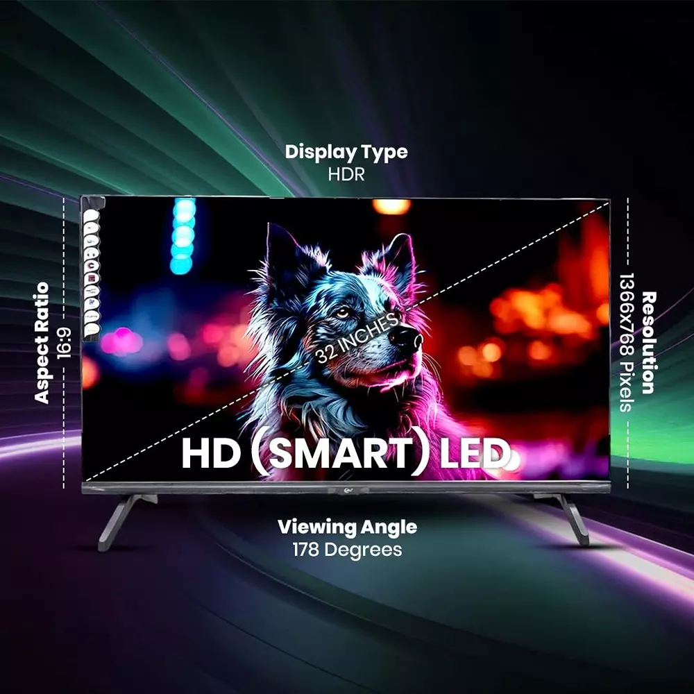 ATUL Smart LED TV 81.28 cm (32 inch) Full HD 60 Hz Display HDR Android 9.0 20 W, LED- AU32SBT