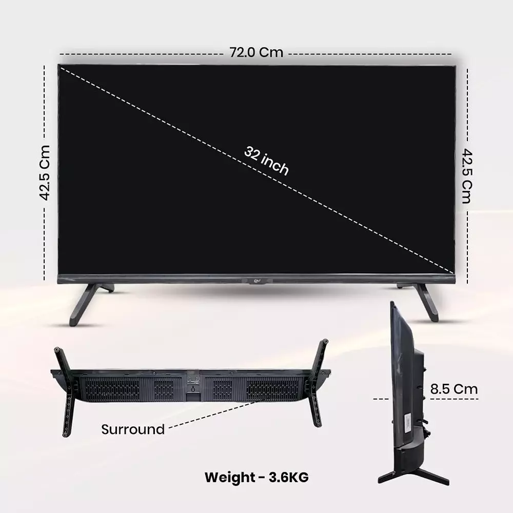 ATUL Smart LED TV 81.28 cm (32 inch) Full HD 60 Hz Display HDR Android 11 20 W, LED- AU32GQ
