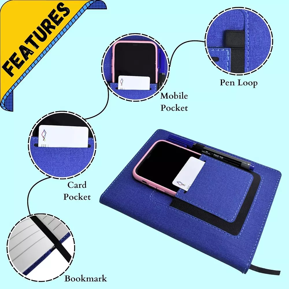 Staprico Hardcover Planner Diary A5 192 Page Blue