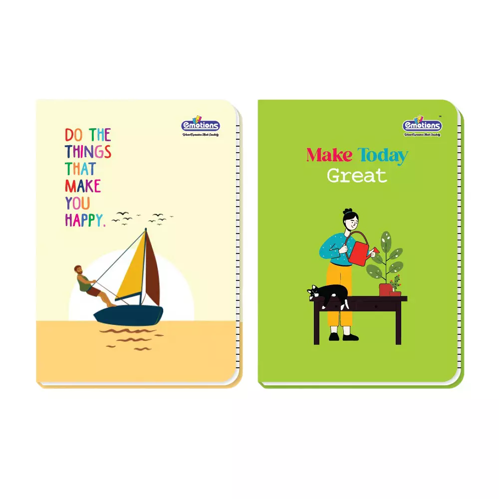 Emotions Soft Bound Diary 192 Page A5 Single Line, Design Assorted