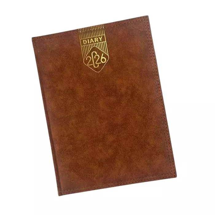 GENERIC Soft Bound Foam Diary PU Leather Cover "DIARY 2026" Theme, 7731