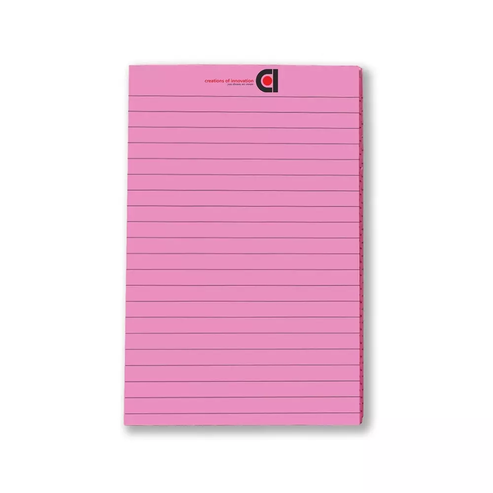 COI Writing Note Pad 5x8 inch Ruled 50 Page Pink, Yellow, White, Blue (Pack of 12)
