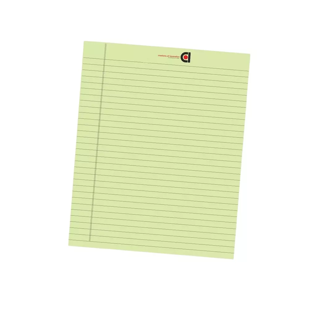 COI Writing Note Pad 10.5x8.5 inch Ruled 50 Page Green (Pack of 12)