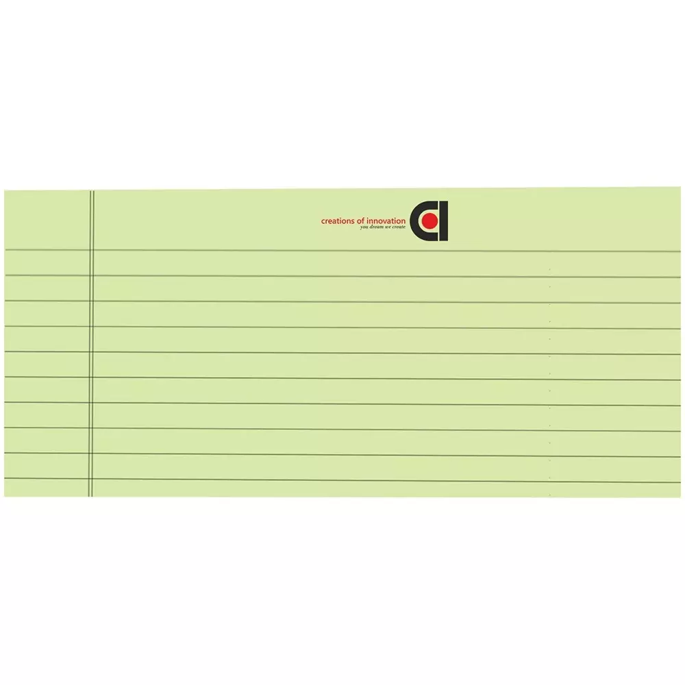 COI Writing Note Pad 10.5x8.5 inch Ruled 50 Page Green (Pack of 12)