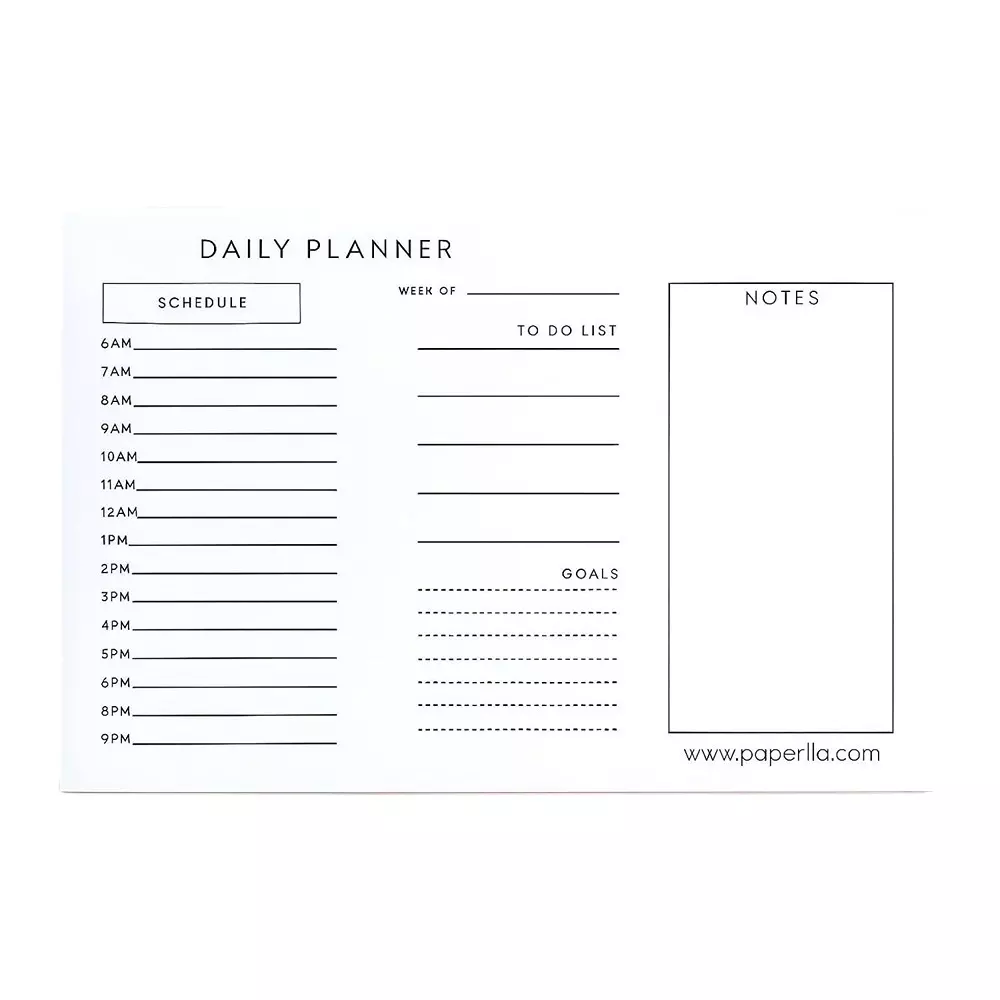 COI Daily Planner Notepad 50 Undated Tear-Off Sheets A4 Polypropylene