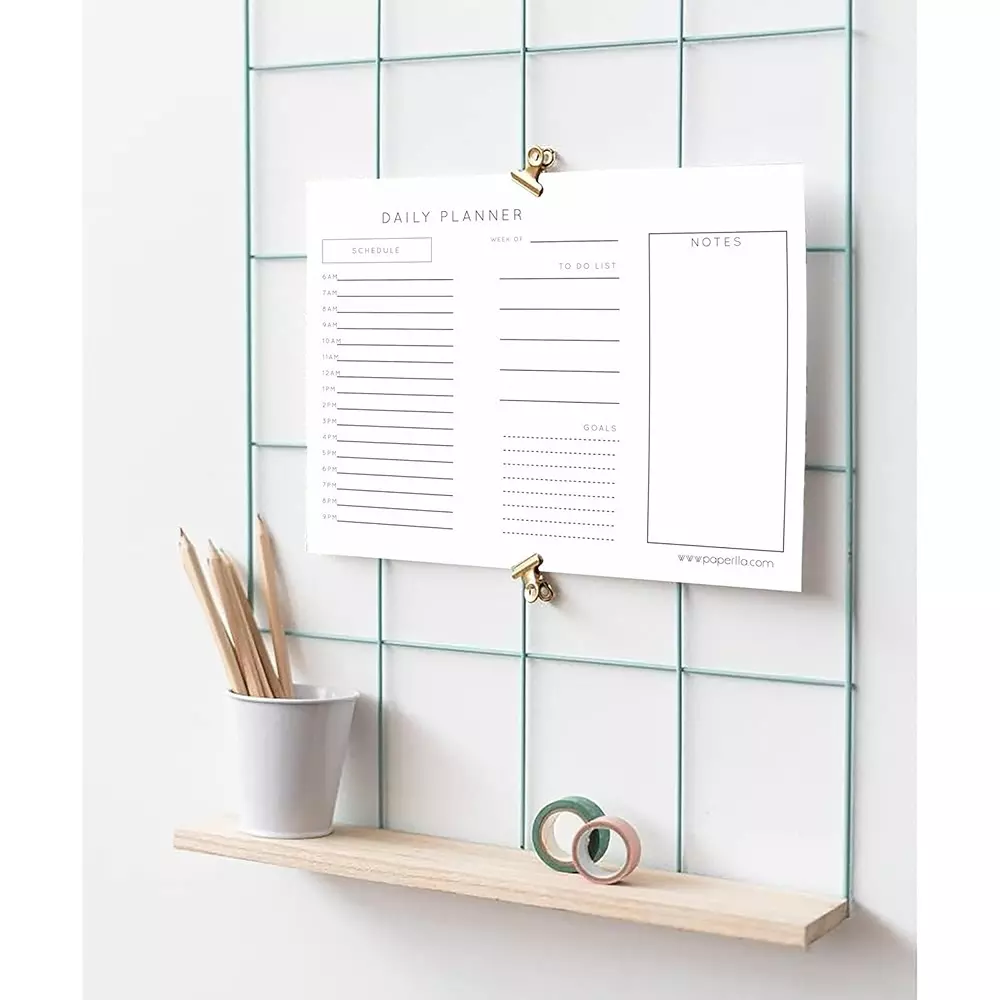 COI Daily Planner Notepad 50 Undated Tear-Off Sheets A4 Polypropylene