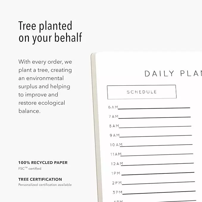 COI Daily Planner Notepad 50 Undated Tear-Off Sheets A4 Polypropylene