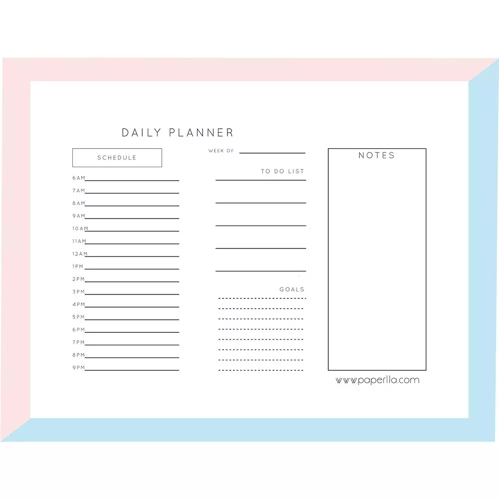COI Daily Planner Notepad 50 Undated Tear-Off Sheets A4 Polypropylene