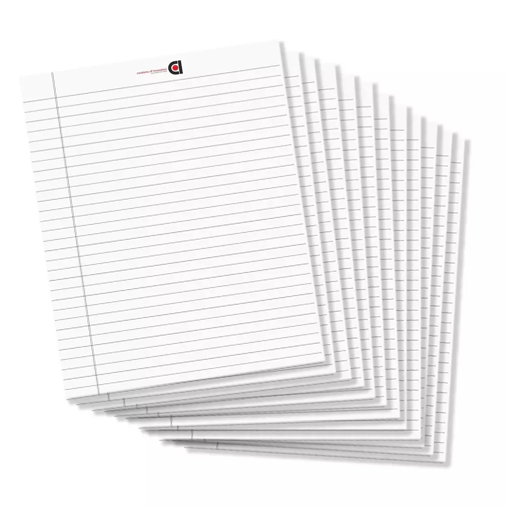 COI Writing Note Pad 10.5x8.5 inch Ruled 50 Page White (Pack of 12)